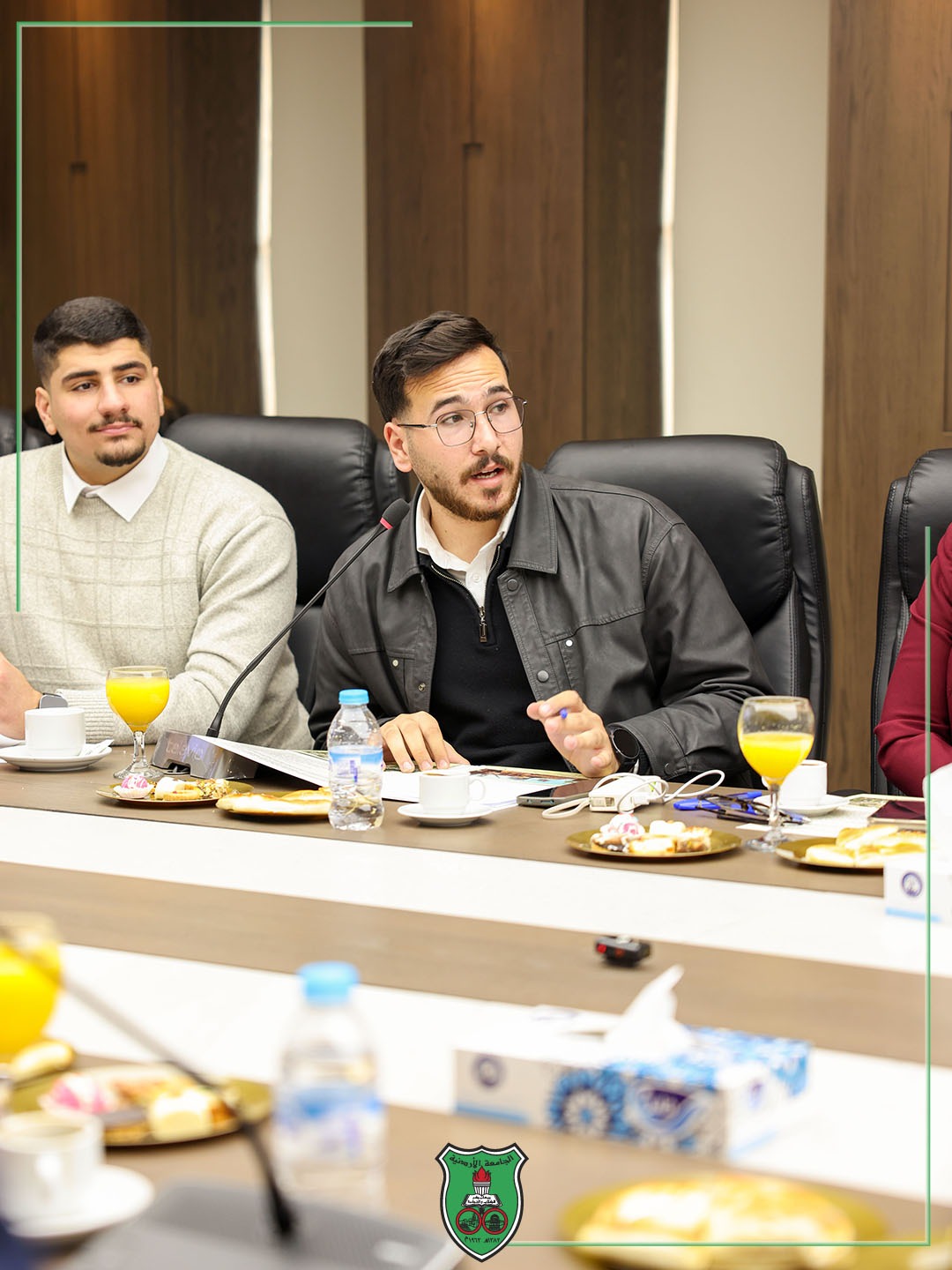 Student representative speaking at the University Council